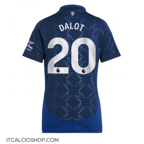 Manchester United Diogo Dalot #20 Seconda Maglia Femmina 2024-25 Manica Corta